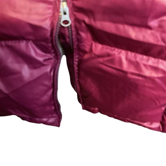Lolë Women's Hooded Down Puffer Coat - XS (2-4) - Red Burgundy Full Zip Fitted - Picture 13 of 16